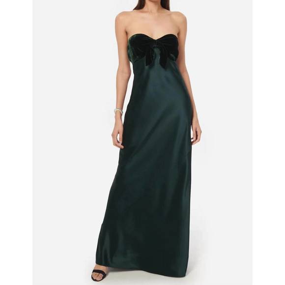 NEW CAMI NYC lavinia sweetheart gown in dark green - Picture 1 of 3